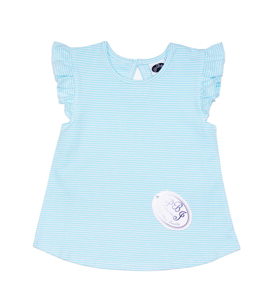Flutter tee Mint stripes