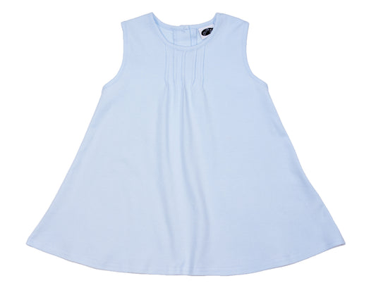 Blue pintucked tunic