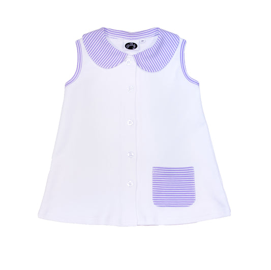 Alex top - White/ Lilac