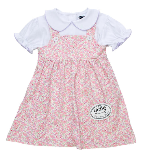 Pink Floral Jumper dress