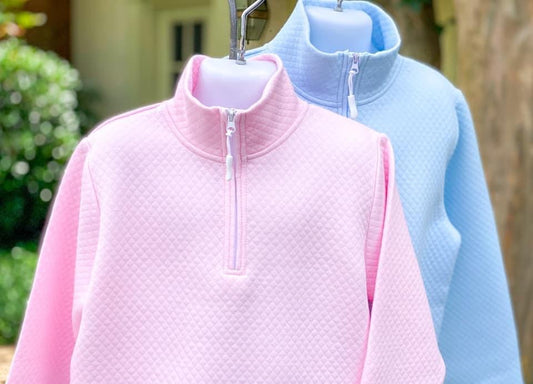 Quilted 1/4 zipped pullover*