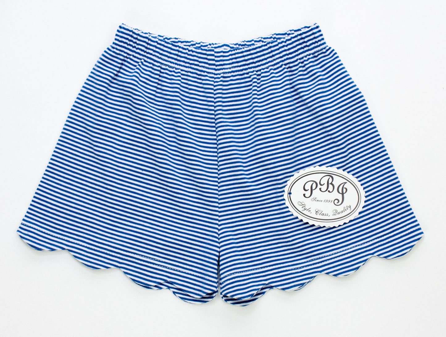 Knit scalloped shorts - Navy