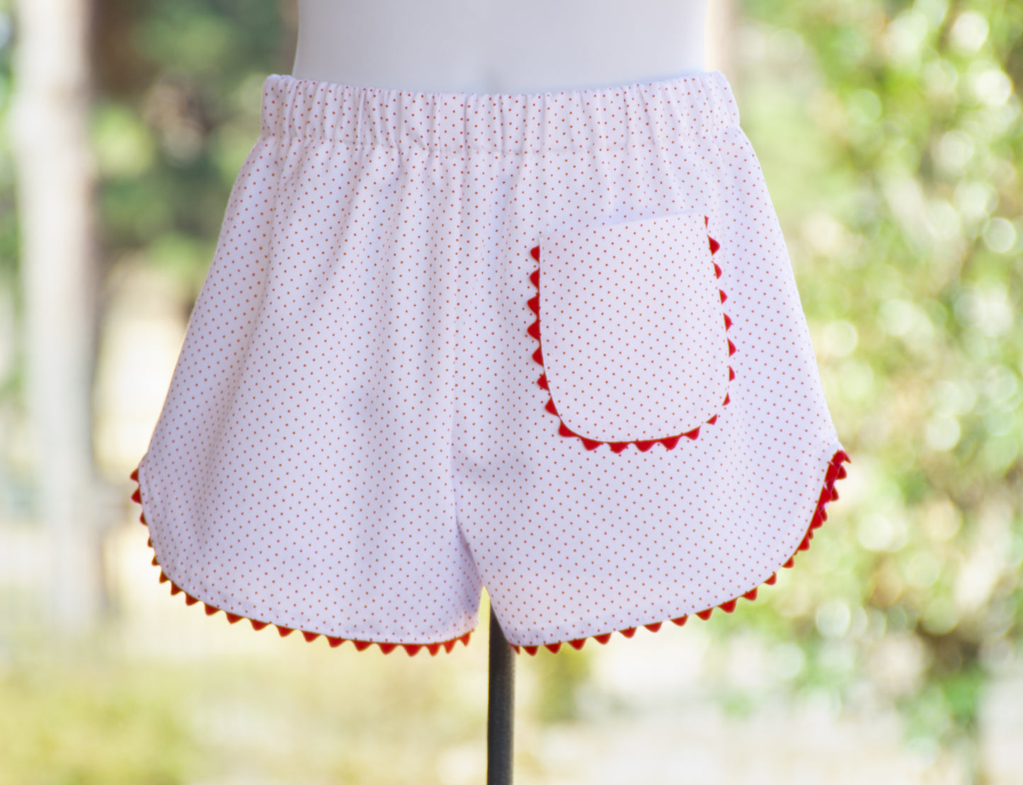 Lined Laurie Top w/ trim + Pocket Avery shorts w/ trim 4T