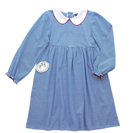 Navy stripes Lizzy dress LS