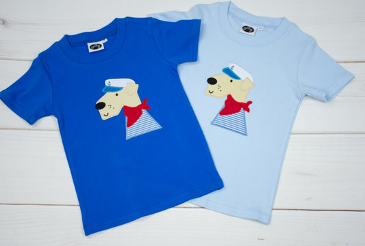 Color T-shirt w/ applique - Captain Dog*