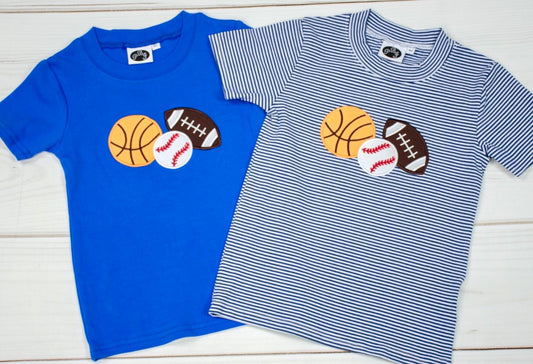 Color T-shirt w/ apllique / All Sport*