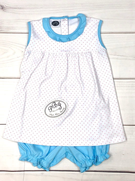 PIMA girl diaper set Hot Pink bitty/ Turquoise