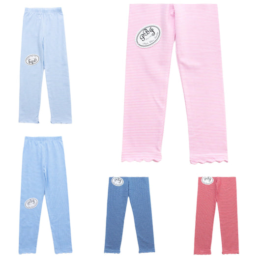 Scalloped skinnies/ Stripes