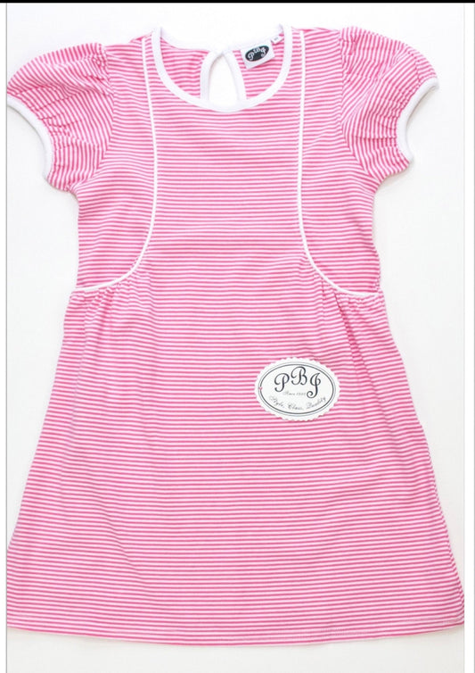 Mary Jane dress hot pink stripes