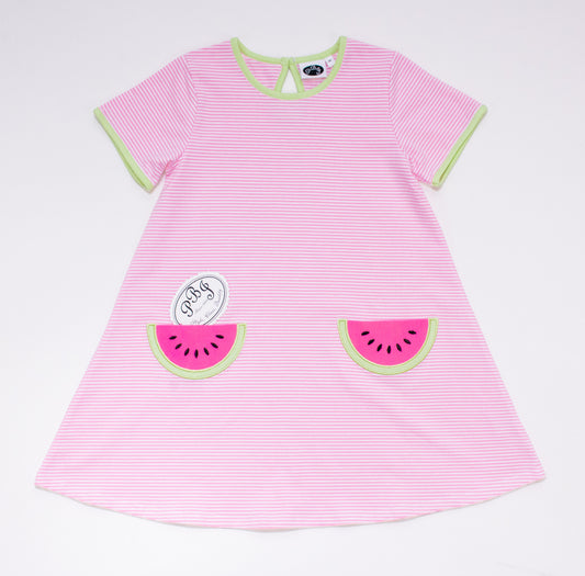 A-line dress w/ watermelon pockets - Pink*