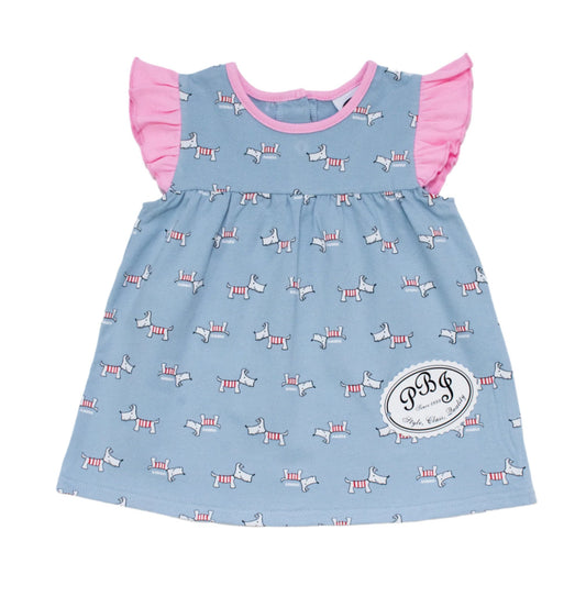 Dog print Jenny top