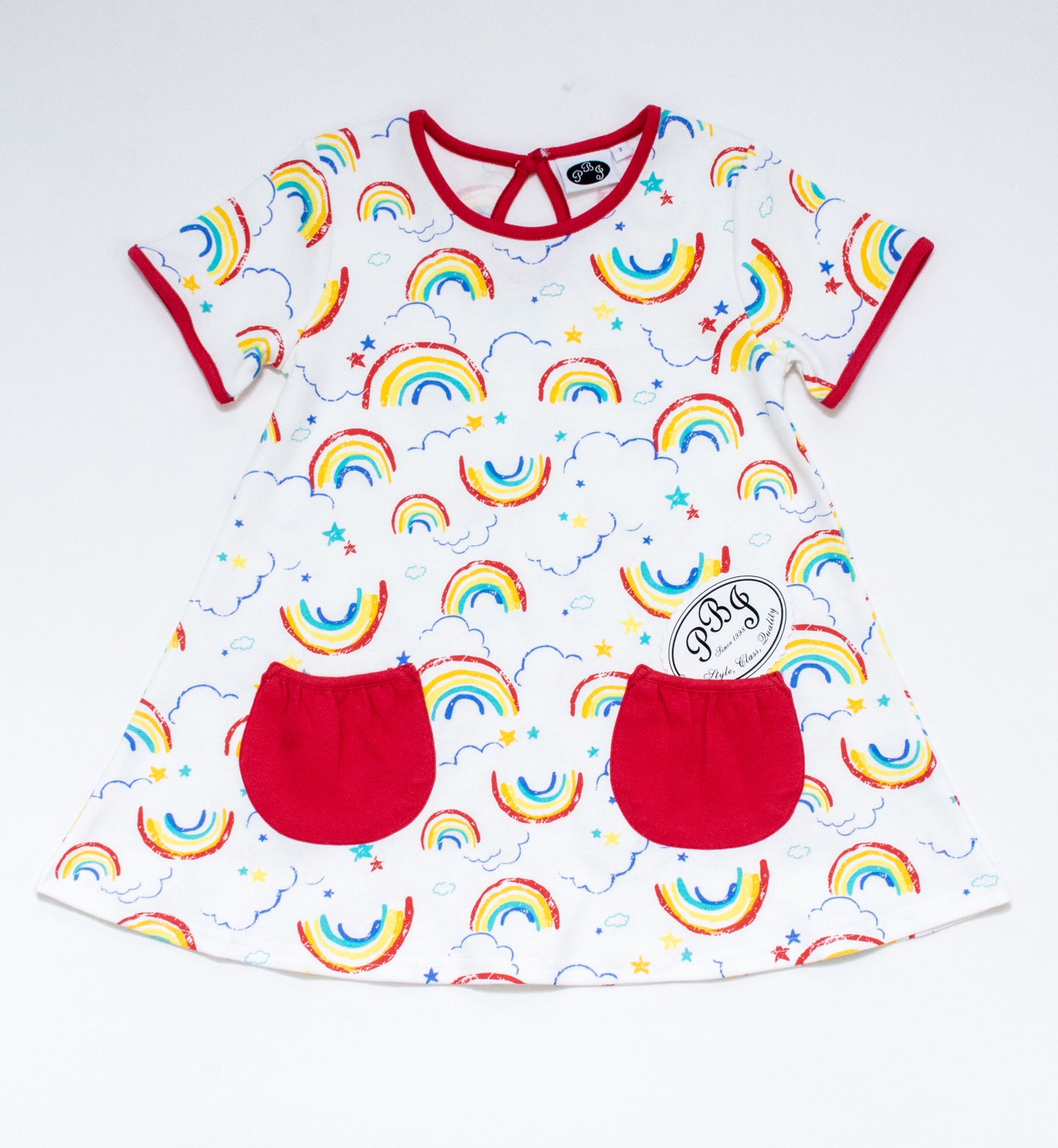 Rainbow A-line dress w/ pockets