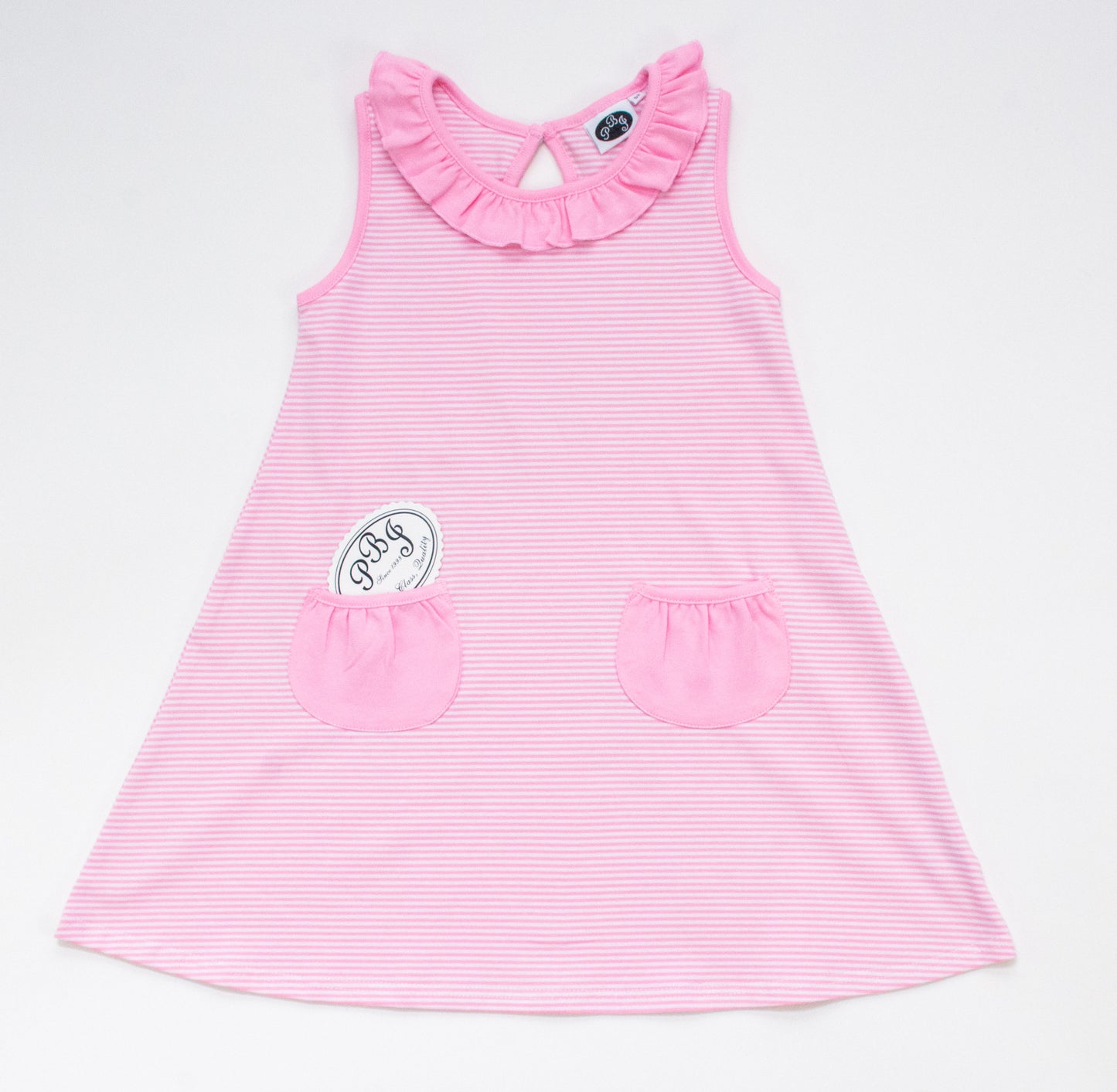 Swing dress sleeveless with pockets - Pink*