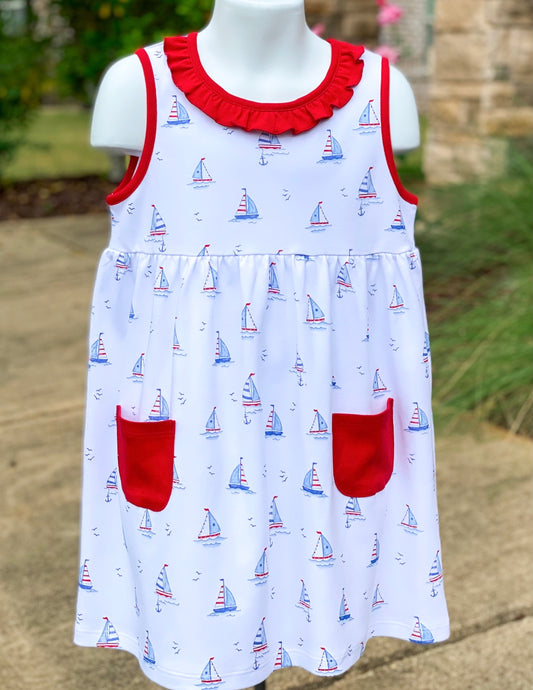 PIMA Sailboat dress w/ pockets